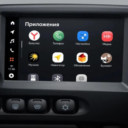 Мультимедийная система LADA ENJOY PRO с встроенными сервисами Яндекс Авто